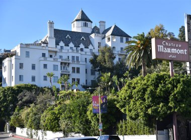Los Angeles, CA/USA: January 1 2018: Famous Chateau Marmont Hote clipart