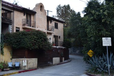 Los Angeles, CA/USA: January 1 2018: Jim Morrison's House in Laurel Canyon clipart