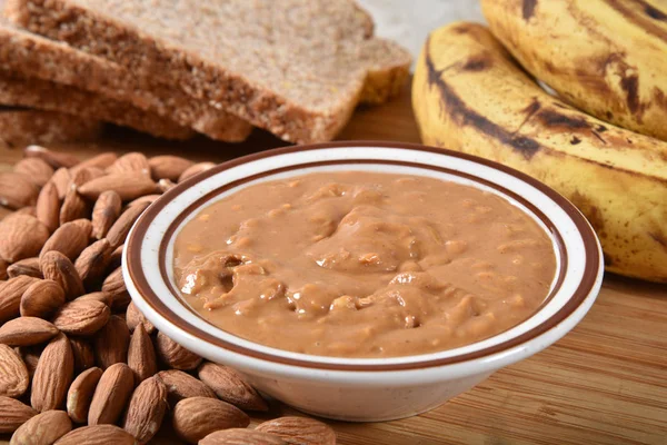 Mantequilla de almendras — Foto de Stock