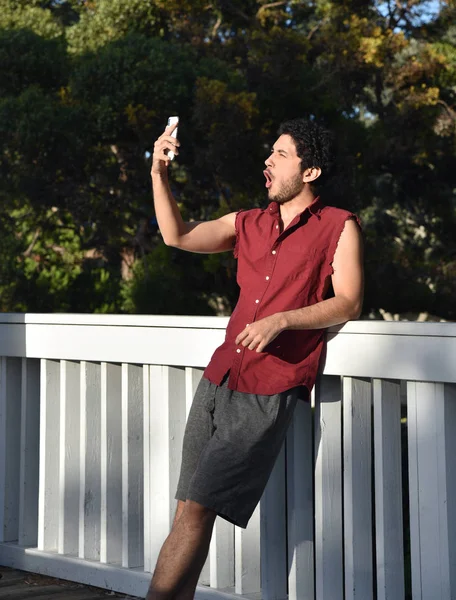 Making faces for a selfie — Stock Photo, Image