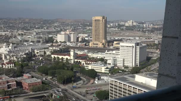 Vista Aérea Los Angeles Com Histórica Union Station — Vídeo de Stock