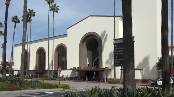 Historique Gare Union Célèbre Monument Los Angeles — Video