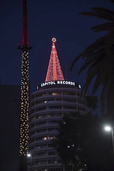 Capitol Records Building Choinka — Zdjęcie stockowe