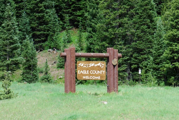 Eagle County Colorado znak drogowy — Zdjęcie stockowe