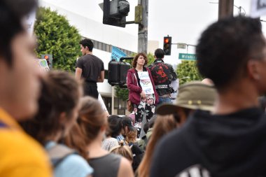 Beverly Hills İklim Strike mitinginde Hoparlörler