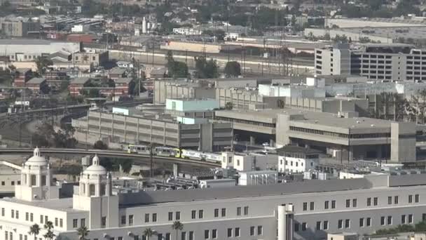 Vista Aérea Del Centro Los Ángeles — Vídeo de stock