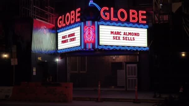 Los Angeles Septembro 2109 Teatro Globo Histórico Histórico Los Angeles — Vídeo de Stock