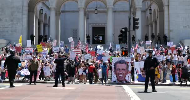 Los Angeles Usa Mei 2020 Demonstranten Verzamelen Zich Los Angeles — Stockvideo