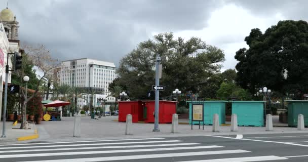 Los Angeles Usa Marzo 2020 Storica Olvera Street Deserta Poco — Video Stock