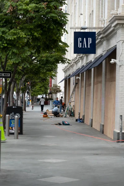 Santa Monica Usa Juni 2020 Gap Butik Santa Monica Bordas — Stockfoto