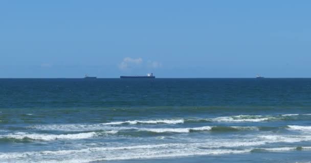 Grand Cargo Dans Océan Pacifique — Video