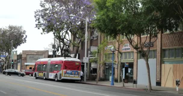 West Hollywood Usa June 2020 Boarded Shops Santa Monica Boulevard — ストック動画