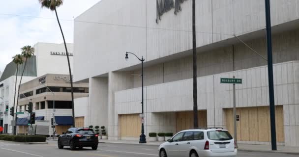 Beverly Hills Estados Unidos Junio 2020 Tienda Neiman Marcus Beverly — Vídeo de stock