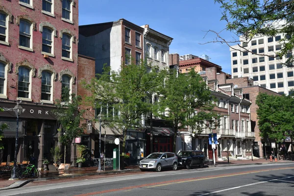 Philadelphia Usa Junio 2019 Pintorescas Tiendas Antiguas Histórica Old Towne — Foto de Stock