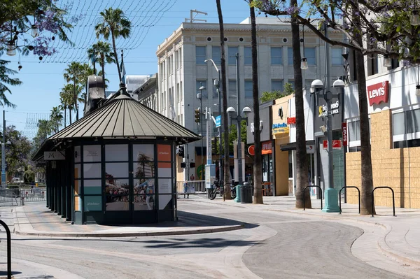 Santa Monica Usa Juni 2020 Third Street Promenade Gebarricadeerd Dichtgetimmerd — Stockfoto