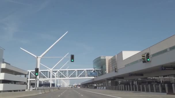 Pov Tourné Conduisant World Way Travers Aéroport International Los Angeles — Video