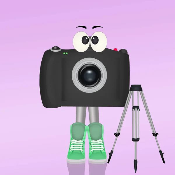 Grappige Camera Met Statief — Stockfoto