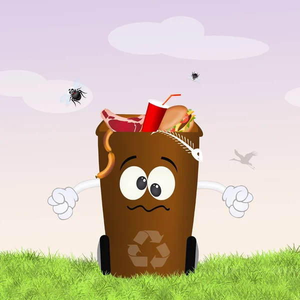 Illustration Organic Garbage — Stock Photo, Image