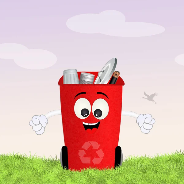 Illustration Metal Garbage — Stock Photo, Image
