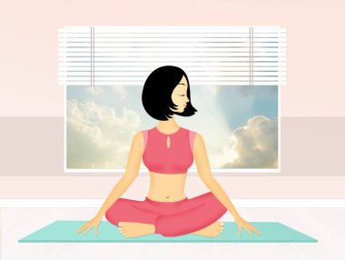 asana yoga poz çizimi