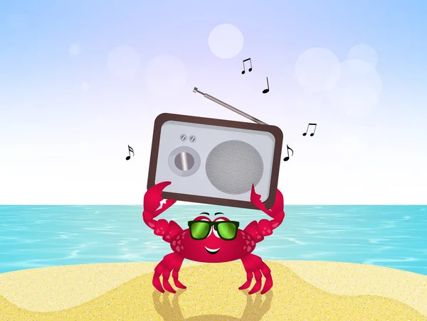 Crab Radio Beach — Stock Photo, Image