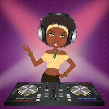 Dj illüstrasyon konsol