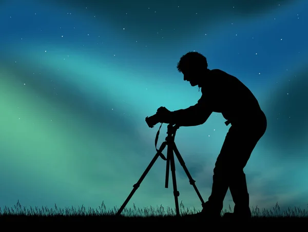 Illustration Der Fotografie Der Nordlichter — Stockfoto