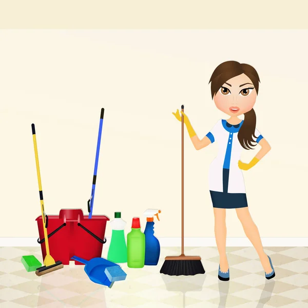Illustration Cleaning Service — Stock Photo, Image