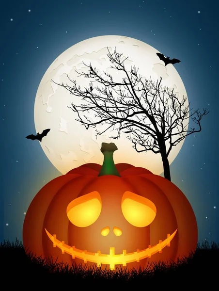 Illustratie Van Halloween Pompoen — Stockfoto