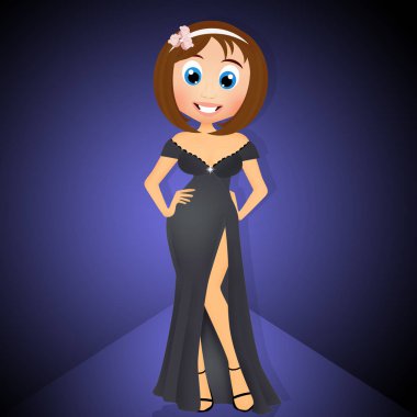 şık abiye kadınla