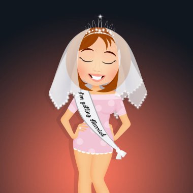 Bekarlığa veda partisi güzel illüstrasyon