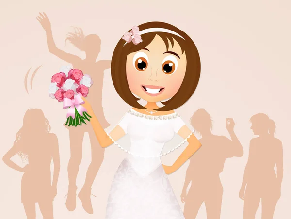 Illustration Wedding Bouquet Launch — Stock Photo, Image