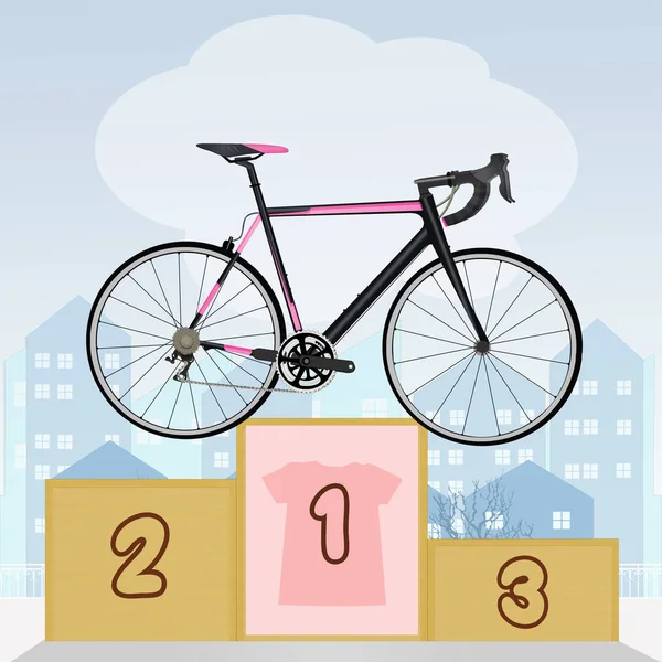 Illustration Cycling Pink Jersey — Stock Photo, Image