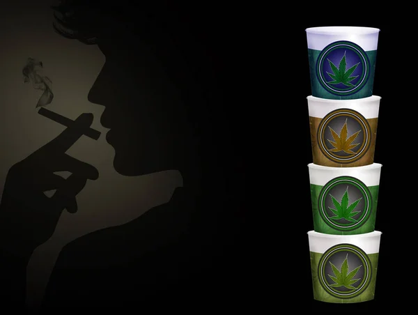 Illustration Smoking Cannabis — Stock Photo, Image