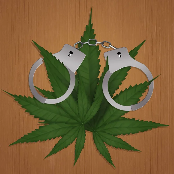Ilustração Cannabis Ilegal — Fotografia de Stock