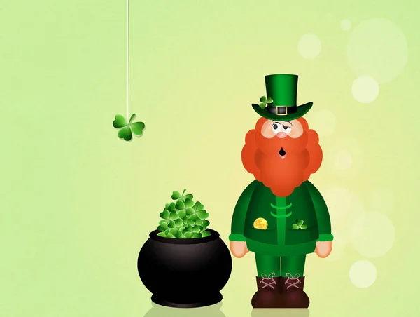 Ilustración Duende Del Día San Patricio —  Fotos de Stock