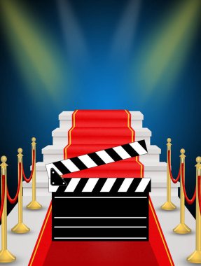 kırmızı halı illüstrasyon