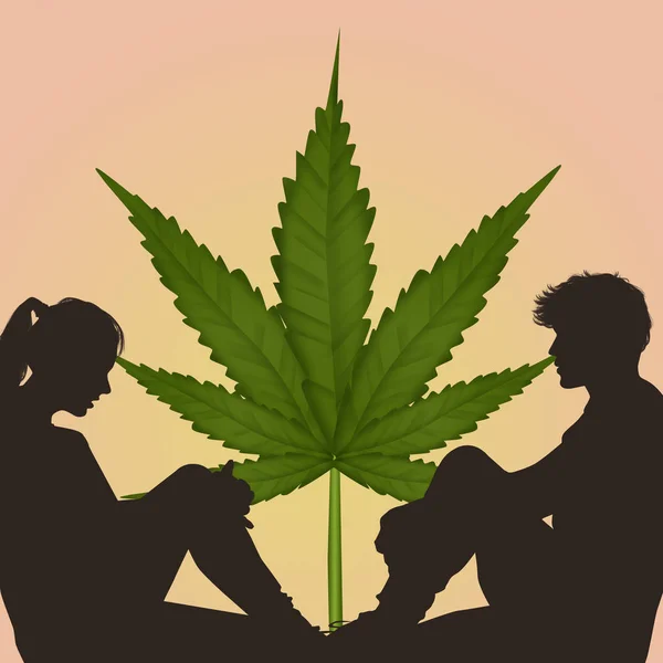 Illustration Relax Marijuana — Stock Photo, Image