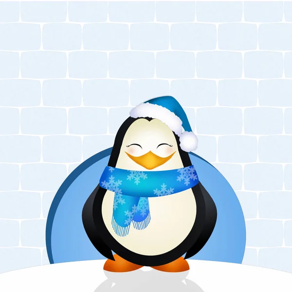 Illustration Penguin Winter — Stock Photo, Image