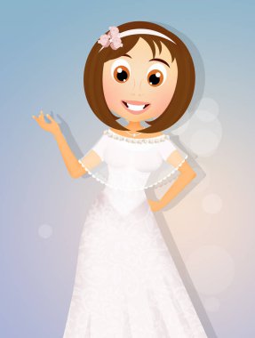 neşeli gelin kız resmi