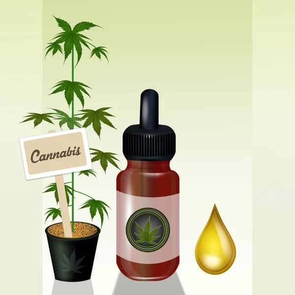 Ilustración Aceite Cannabis Puro —  Fotos de Stock