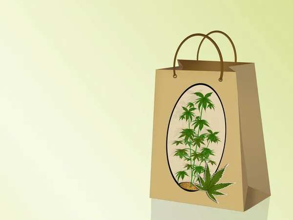 Borsa Con Prodotti Base Cannabis — Foto Stock