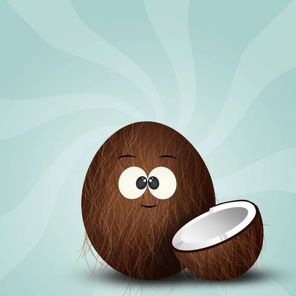 Ilustracja Kokos Ikony — Zdjęcie stockowe