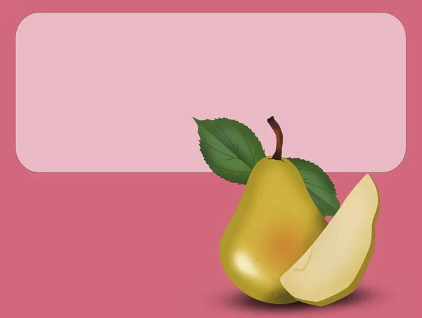 梨のラベルのイラスト — ストック写真