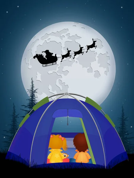 Ilustrace Eskamotérské Santa Claus — Stock fotografie