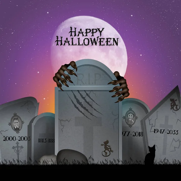 Boldog Halloween Illusztrációja — Stock Fotó