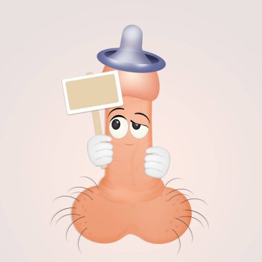funny condom on penis clipart