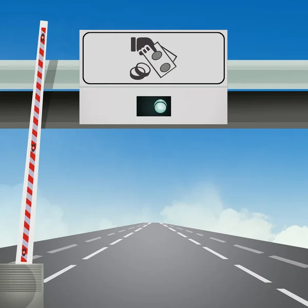 Illustration Der Autobahnausfahrt — Stockfoto