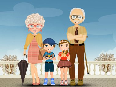 dedesi torun ile gösteren resim