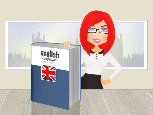 Illustration English Language Course — Stock Photo, Image